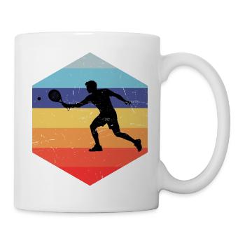 Geschenkidee für den Doppelspieler mit Racketsport - Tasse - Weiß - Rechts