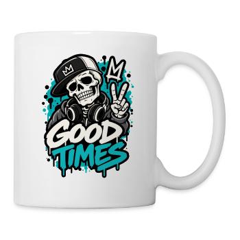 Totenkopf Streetwear Punk Rock - Tasse - Weiß - Rechts