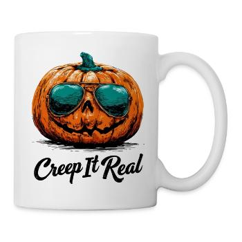 Kürbis-Sonnenbrille: Creep It Real - Tasse - Weiß - Rechts