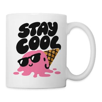 Stay Cool – Eiscreme mit Sonnenbrille - Tasse - Weiß - Rechts