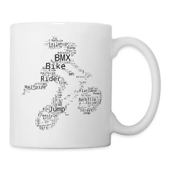 Freestyle-BMX Geschenk für eine Freestyle-Fahrerin - Tasse - Weiß - Rechts
