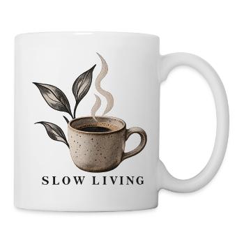 Kaffeetasse Slow Living Coffee - Tasse - Weiß - Rechts