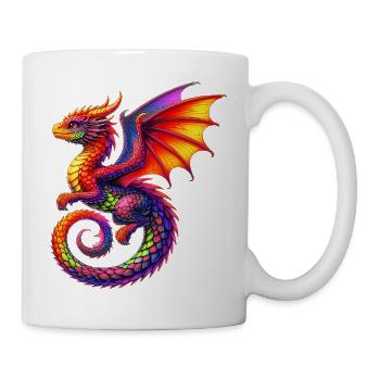 Drache - Tasse - Weiß - Rechts