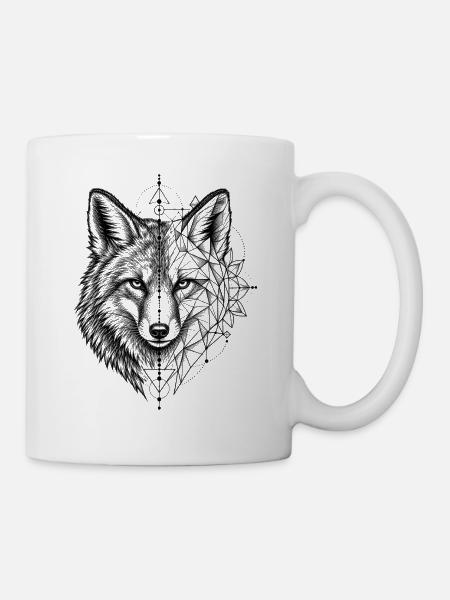Fuchs – Krafttier der Intuition - Tasse - Weiß