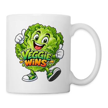 Lustiger Salat - Veggie gewinnt - Tasse - Weiß - Rechts