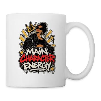 Main Character Energy Frauenpower - Tasse - Weiß - Rechts