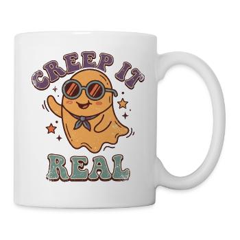 Retro Ghost Creep It Real Cool Halloween - Tasse - Weiß - Rechts