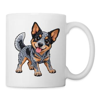 Australian Cattle Dog Kawaii Style – Hund - Tasse - Weiß - Rechts