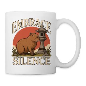 Embrace Silence Capybara – Zen Nature Design - Tasse - Weiß - Rechts