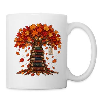  Baum des Wissens aus Büchern - Tasse - Weiß - Rechts