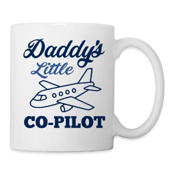 Papas kleiner Co-Pilot – Flugzeug - Tasse - Weiß - Rechts
