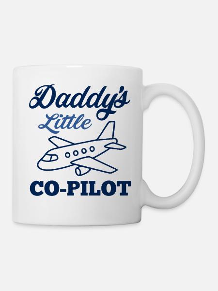 Papas kleiner Co-Pilot – Flugzeug - Tasse - Weiß