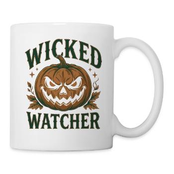 Wicked Watcher Pumpkin Design - Tasse - Weiß - Rechts