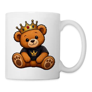 Königlicher Bär mit Krone - Tasse - Weiß - Rechts