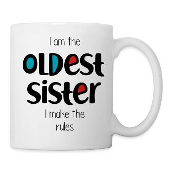 älteste Schwester - Tasse - Weiß - Rechts