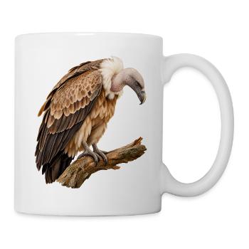 Geier auf dem Ast - Tasse - Weiß - Rechts