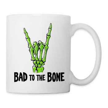 Bad to the Bone Skeleton Rock - Tasse - Weiß - Rechts