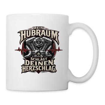 Trike Hubraum Biker Spruch - Tasse - Weiß - Rechts
