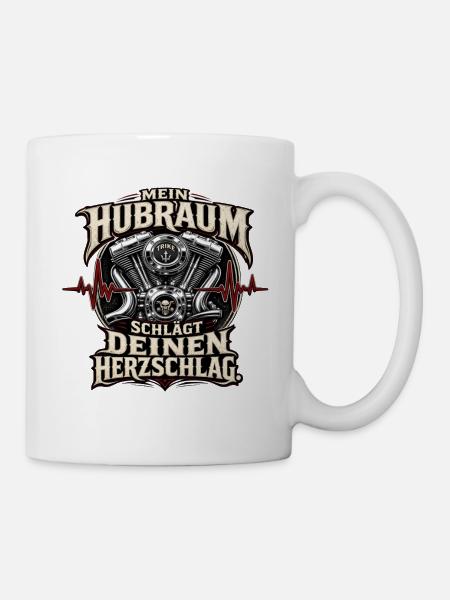 Trike Hubraum Biker Spruch - Tasse - Weiß