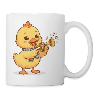 Küken Trompete Musikdesign - Tasse - Weiß - Rechts