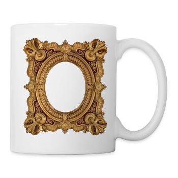 Goldener Bilderrahmen - Tasse - Weiß - Rechts