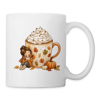 Gemütlicher Herbst Kaffee Zauber - Tasse - Weiß - Rechts