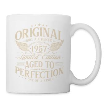 Original 1957 Jahrgang Geburtstag Geschenk Retro  - Tasse - Weiß - Rechts