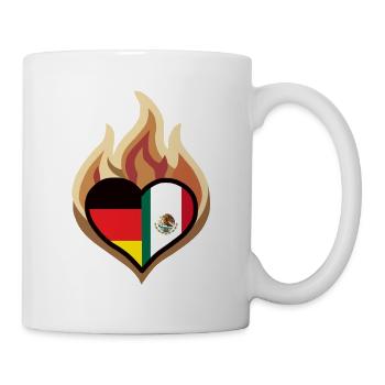 Flammenherz Deutschland Mexiko - Tasse - Weiß - Rechts