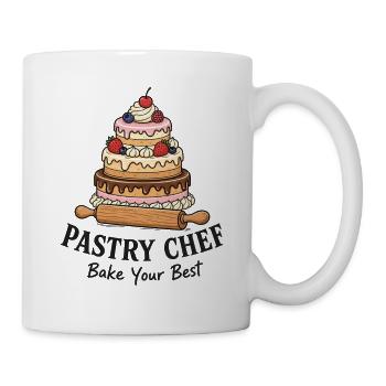 Backe die beste Torte - Tasse - Weiß - Rechts