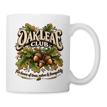 Oak Leaf Club – Eichenblätter & Eicheln Natur - Tasse - Weiß - Rechts