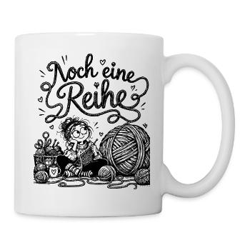 Lustiger Stricken Spruch für Wollfans - Tasse - Weiß - Rechts