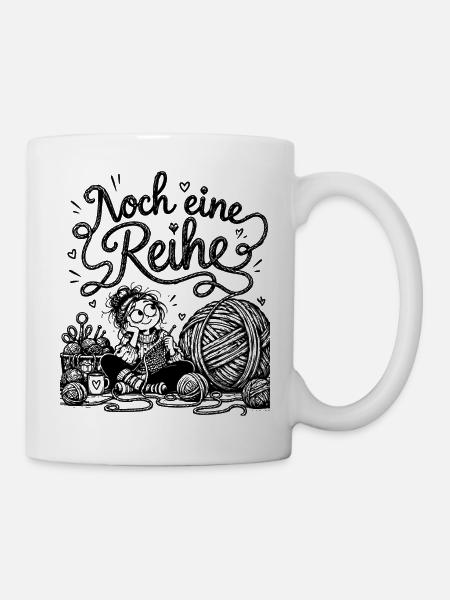 Lustiger Stricken Spruch für Wollfans - Tasse - Weiß