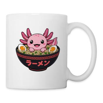 Süßer Axolotl in der Ramen Suppenschüssel - Tasse - Weiß - Rechts
