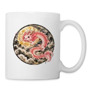 Axolotl Drache – Mystischer Asiatischer Drache - Tasse - Weiß - Rechts