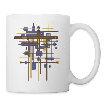 Archtectur Farben Geomertie Muster - Tasse - Weiß - Rechts