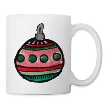 Pastellstreifen-Ornament - Tasse - Weiß - Rechts