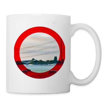 Rotkreis-Landschaft - Tasse - Weiß - Rechts