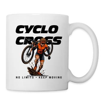 Cyclocross No Limits - Keep Moving Fahrrad T-Shirt - Tasse - Weiß - Rechts