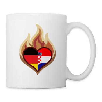 Flammenherz Deutschland Kroatien - Tasse - Weiß - Rechts