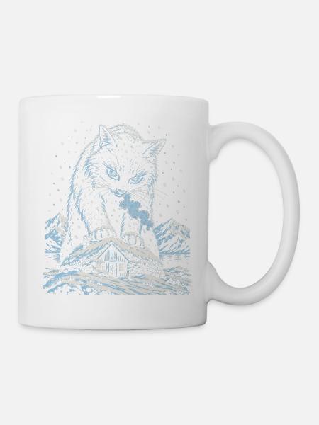 Die Julkatze aus Island - Tasse - Weiß