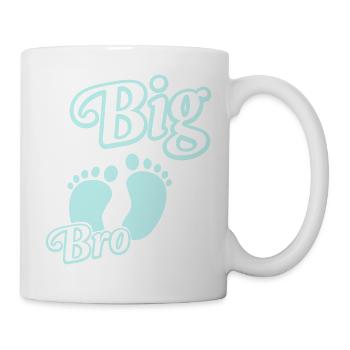 Großer Bruder mit Babyfüßen - Tasse - Weiß - Rechts