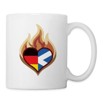 Flammenherz Deutsch-Schottische Leidenschaft - Tasse - Weiß - Rechts