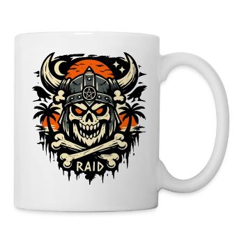 Schädel Raid Helm Symbolik - Tasse - Weiß - Rechts