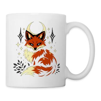 Mondfuchs im Sternenglanz - Tasse - Weiß - Rechts