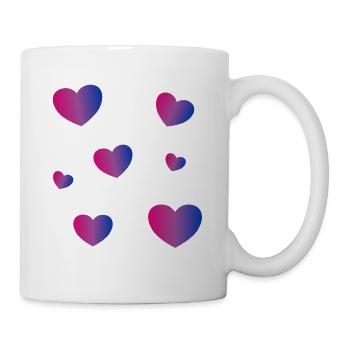 Bi Pride Herzen - Tasse - Weiß - Rechts