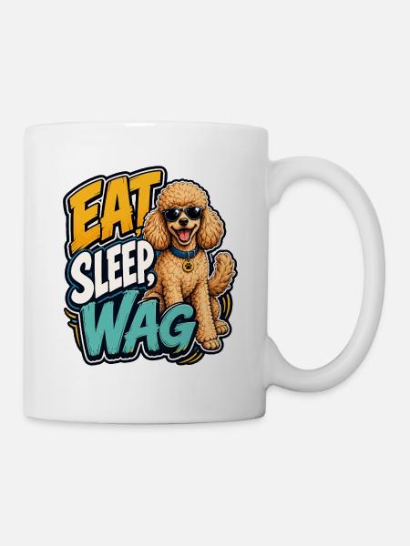 Pudel - Tasse - Weiß