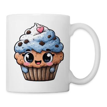 Kawaii Cupcake Herzglück - Tasse - Weiß - Rechts