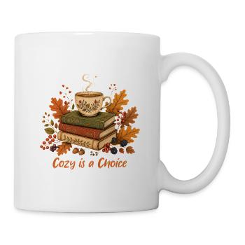 Bücherstapel  Tasse Herbst Design - Tasse - Weiß - Rechts