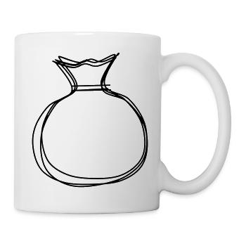 Sack handgezeichnet - Tasse - Weiß - Rechts