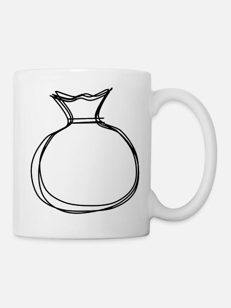 Sack handgezeichnet - Tasse - Weiß